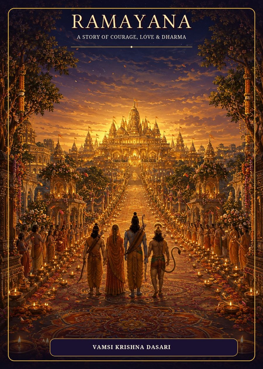 RAMAYANA back cover – the return to Ayodhya