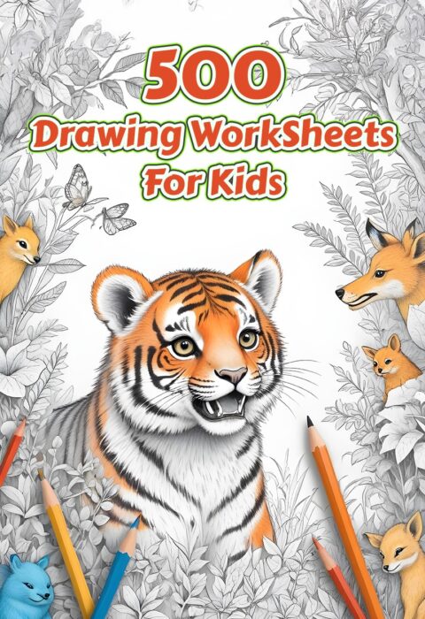 500 Drawing Sheets for Children